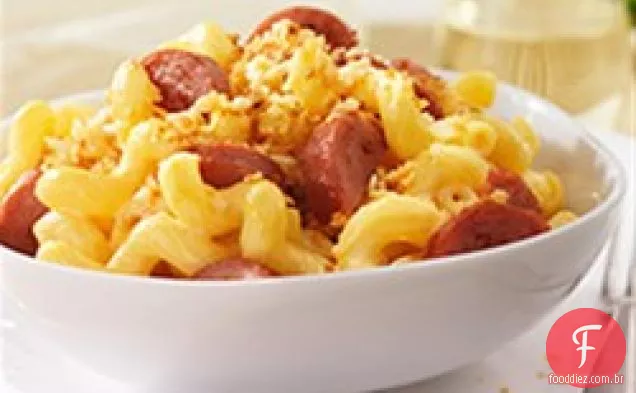 Linguiça defumada clássica Mac e queijo
