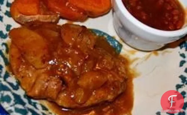 Costeletas De Porco De Maçã