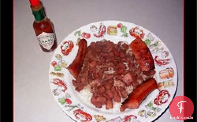 Feijão vermelho e arroz