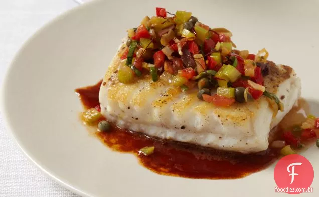 Bacalhau salteado com molho de Ketchup Rico