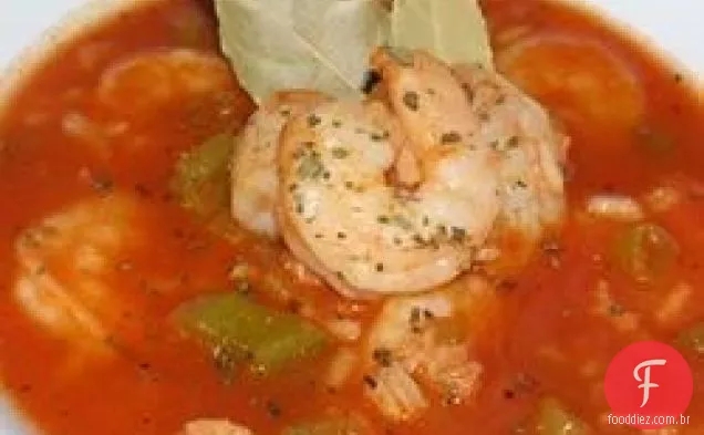 Sopa de camarão Cajun Big Ed