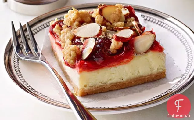 Cherry Streusel Cheesecake Bars