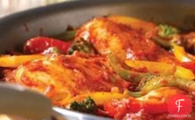 Refogue de frango e pimenta em estilo Italiano
