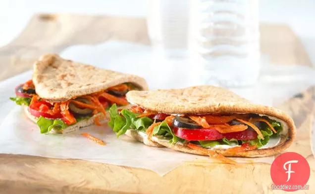 Bolso Pita Embalado Com Vegetais