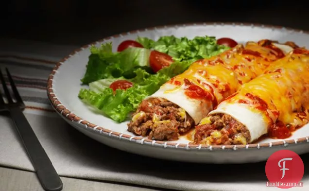 Enchiladas De Carne Moída Com Queijo