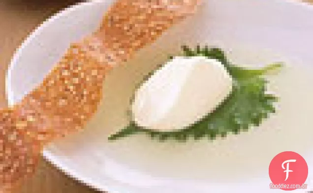 Mousse de limão Kaffir com água de melada