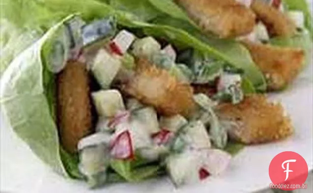 Caesar Chik'n Alface Wraps