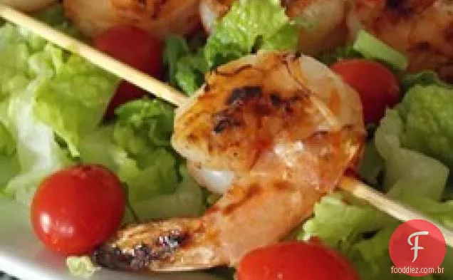 Camarão grelhado doce e picante
