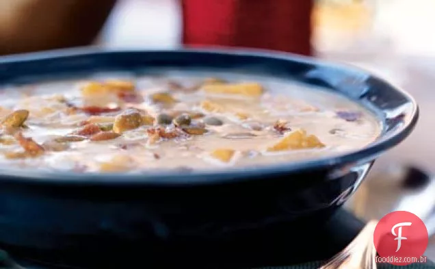 Butternut Squash-Sopa De Feijão Branco