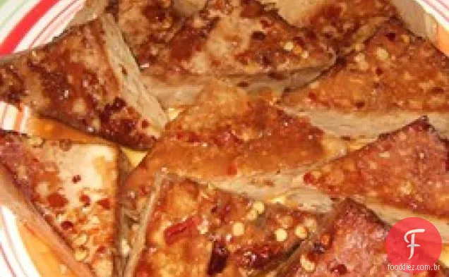 Triângulos De Tofu Laranja-Gengibre