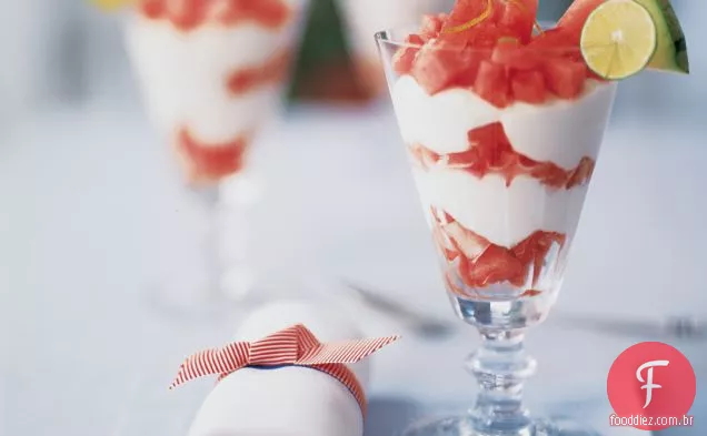 Melancia e Mascarpone Parfaits