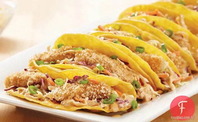 Tacos De Peixe Asiáticos Com Zíper