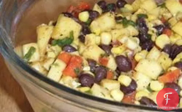 Salada De Feijão Preto De Manga