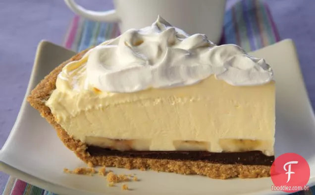Torta Cremosa De Banana E Chocolate