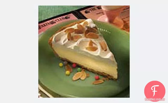Torta De Cheesecake De Amêndoa Torrada De 5 Minutos