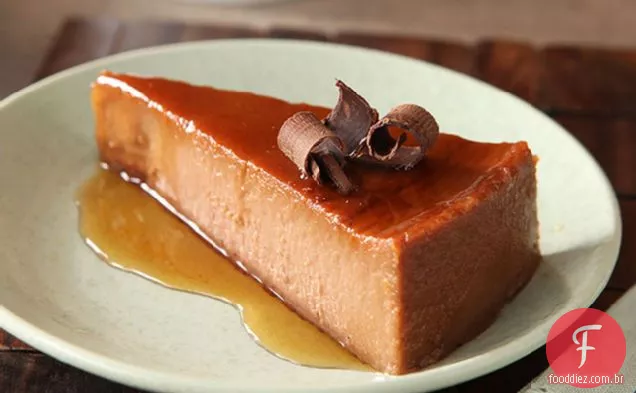 Chocolate-Laranja Creme De Queijo Flan