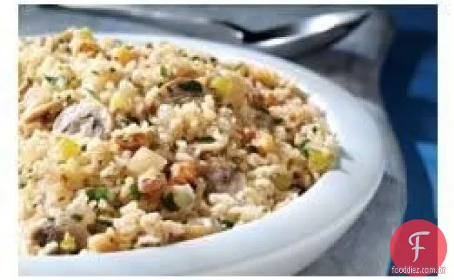 Arroz integral rápido e Pilaf de Cogumelo