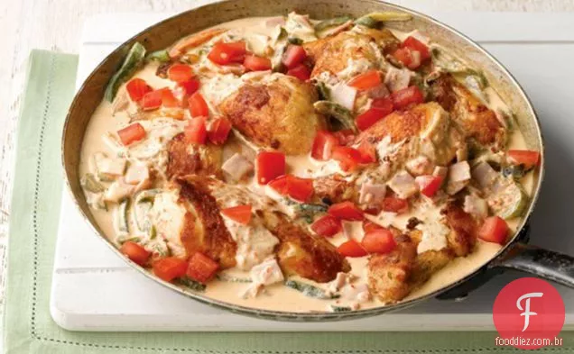 Frango com Poblanos assados cremosos