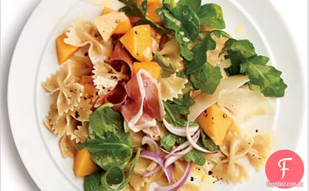 Salada de massa Prosciutto e melão