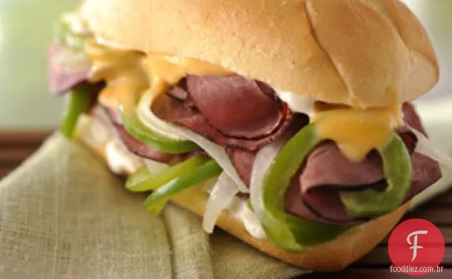 Sanduíche Cheesesteak Saudável