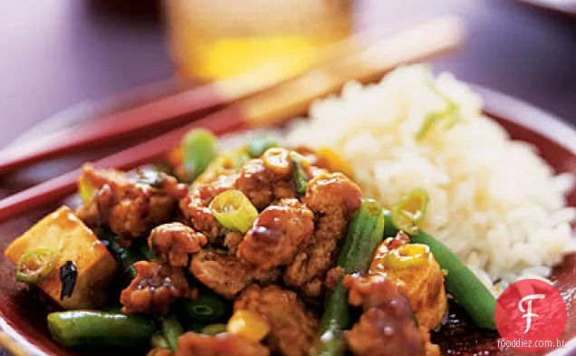 Porco Hoisin com feijão verde