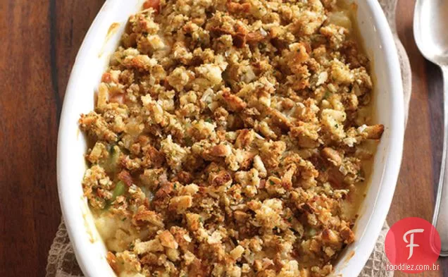 Fogão clássico de um prato frango assar com legumes