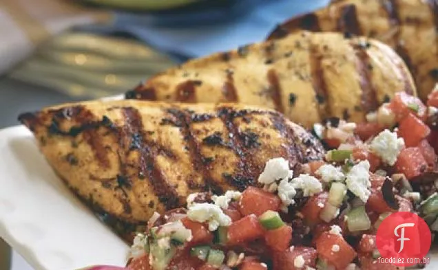 Frango Grelhado Com Melancia-Salada Feta
