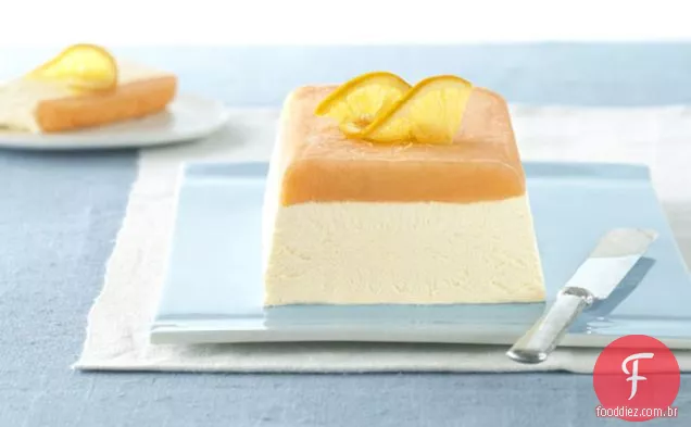 Gelado Laranja Creme Em Camadas Sobremesa
