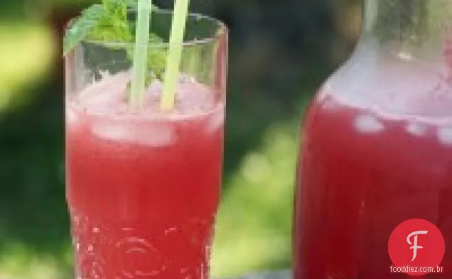 Melancia Aguas Frescas Com Cal, Hortelã E Xarope De Manjericão