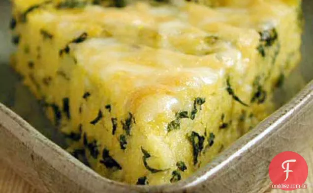 Polenta com Fontina e espinafre
