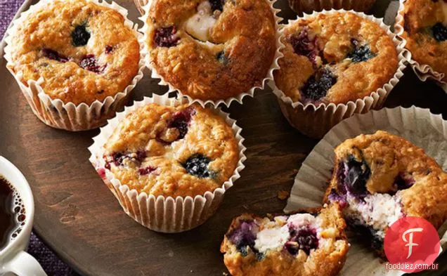Baga Selvagem-Muffins De Cheesecake De Aveia