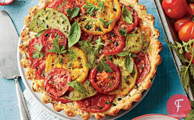 Tomate, Cheddar e Torta de Bacon