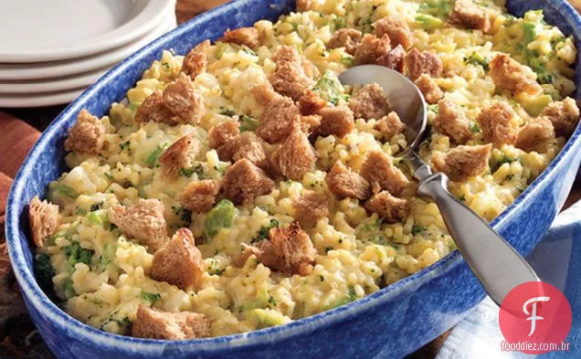 Caçarola De Arroz De Brócolis