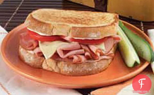 Pepperjack Grelhado, Sanduíche De Presunto E Tomate