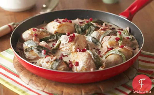 Frango cremoso com Poblanos assados