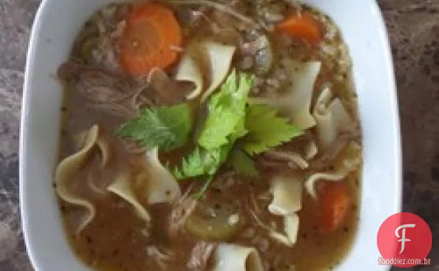 Sobras De Sopa De Peru (Fogão Lento)