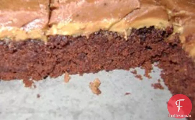 Brownies De Manteiga De Amendoim Em Camadas