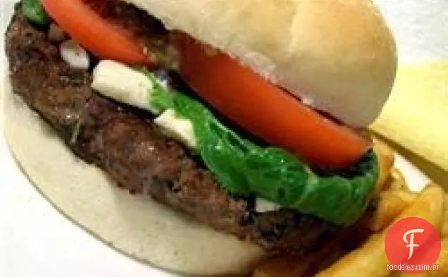 Gorgonzola Grelhada-Hambúrgueres De Manjericão