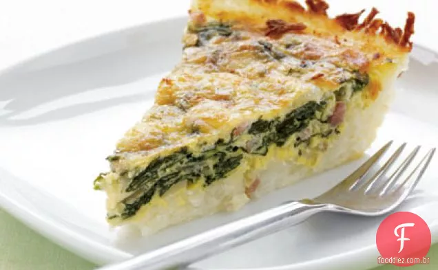 Quiche De Espinafre Com Crosta De Batata