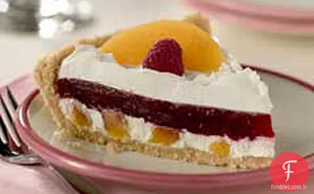 Peach Melba Ribbon Pie