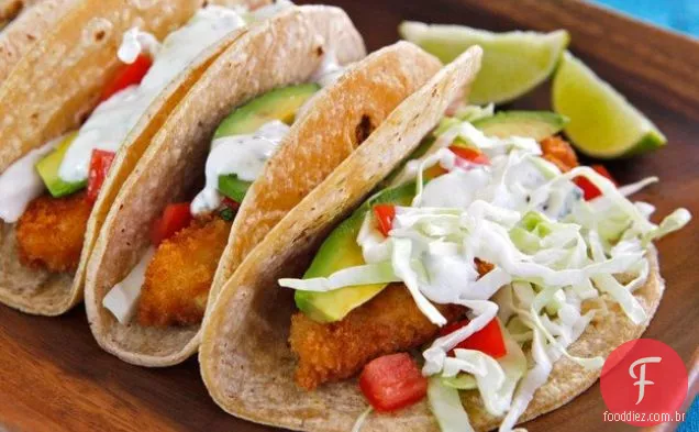 Tacos De Peixe Panko Crocantes