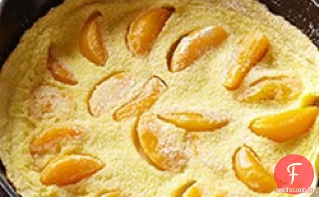 Bebê holandês pêssego com compota de mirtilo
