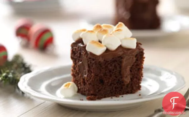 Marshmallow Torrado-Bolo De Pudim De Chocolate