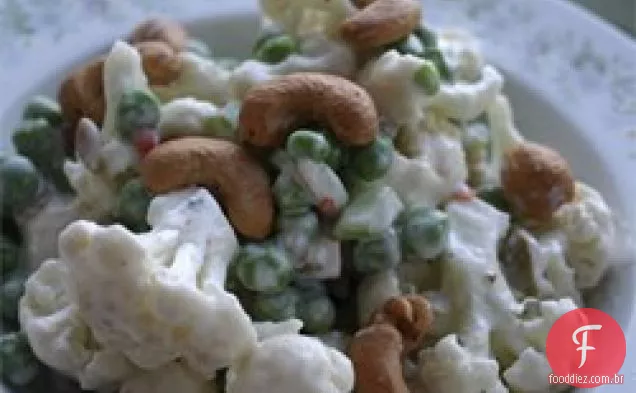 Salada de ervilha e couve-flor