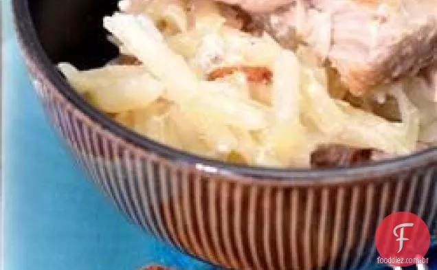 Batatas Shirred e Costeletas de porco