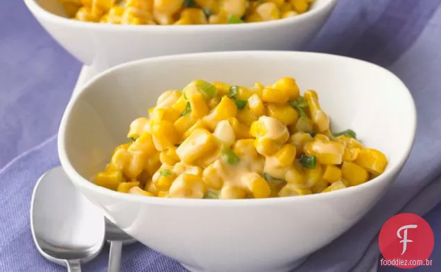 Saute De Milho De Cebola Verde De Queijo