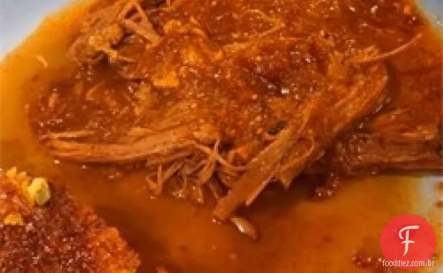 Peito de carne com molho Chipotle Tomatillo