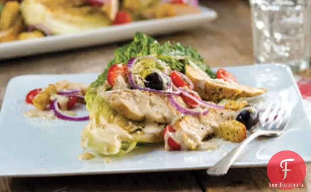 Frango Grelhado E Salada Romaine Caesar