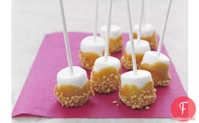 Nutty Caramelo Marshmallow Pops