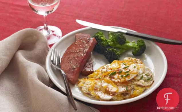 Batatas Com Casca De Fogão Lento